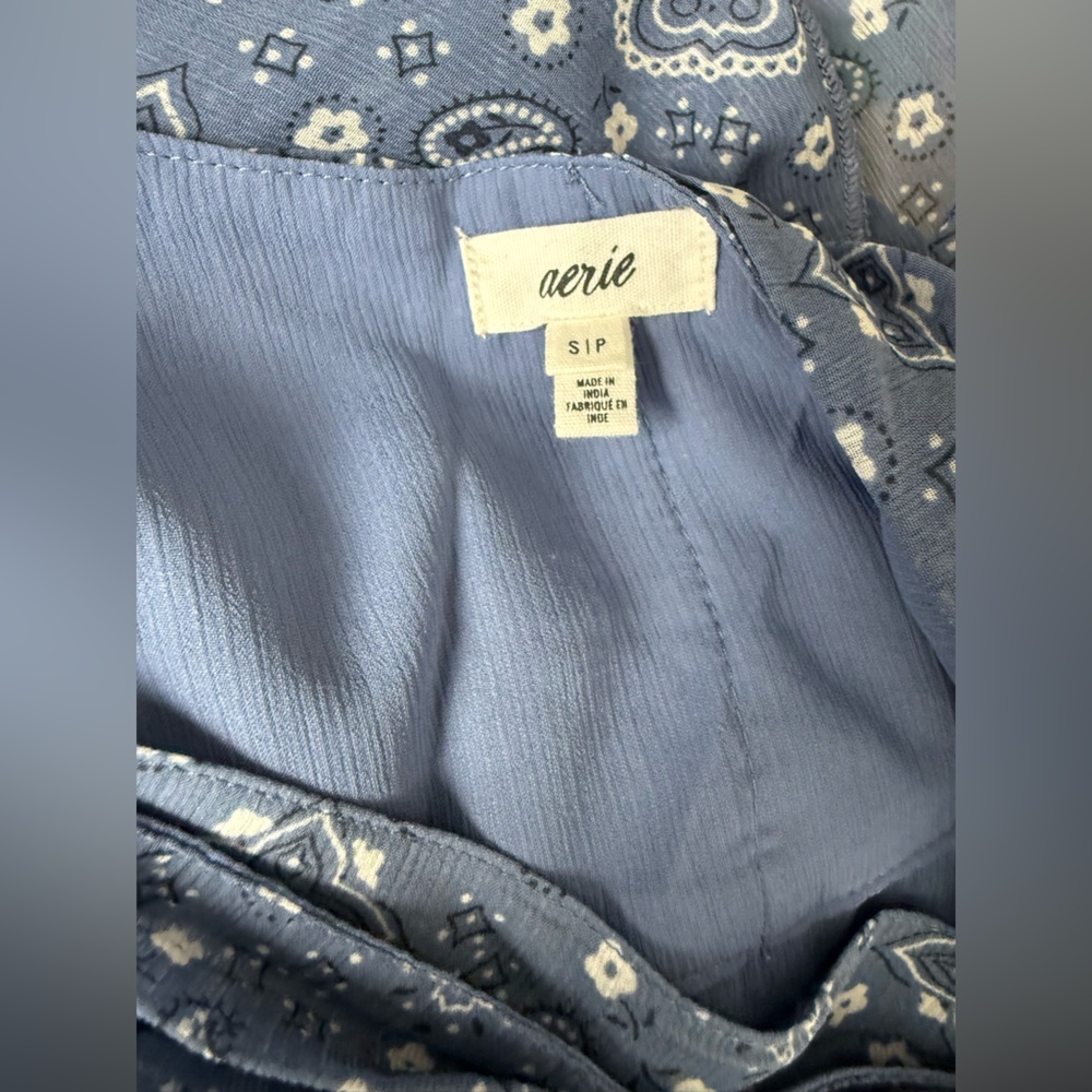 Aerie Navy Paisley Mini Skirt - Picture 2 of 5
